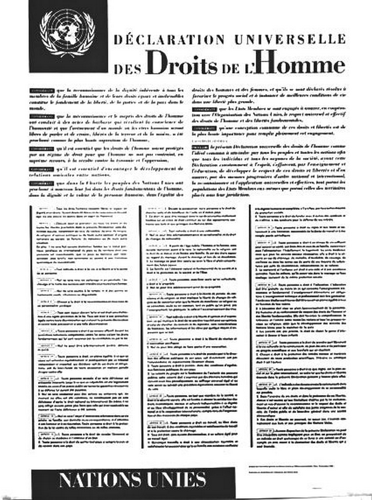 La Déclaration universelle des droits de l'homme